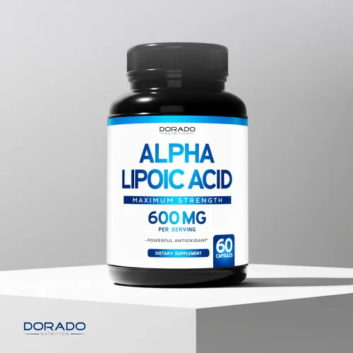 Vista 5 de Ácido alfa lipoico de 600 mg por porción, 60 cápsulas, potente antioxidante para neuropatía y salud cardiovascular (suplemento ALA) - Probado por