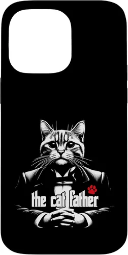 Vista 21 de The Catfather Fathersday Funny Gifts Best Birthday Cat Dad Case for iPhone 16