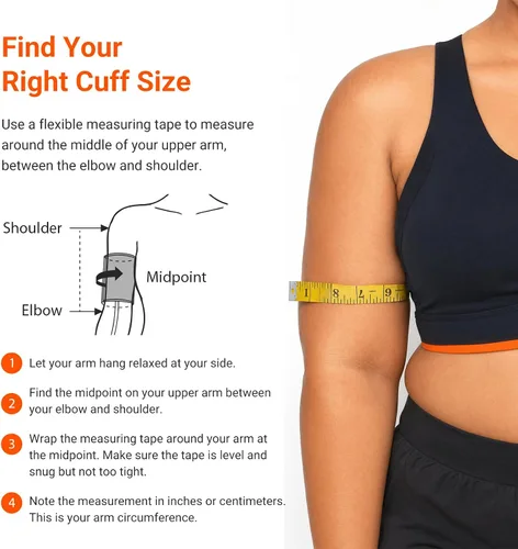 Vista 5 de iHealth Brazalete de presión arterial de repuesto extra grande para adultos (16.5-18.9 pulgadas, 16.5-18.9 in), compatible con monitor de presión