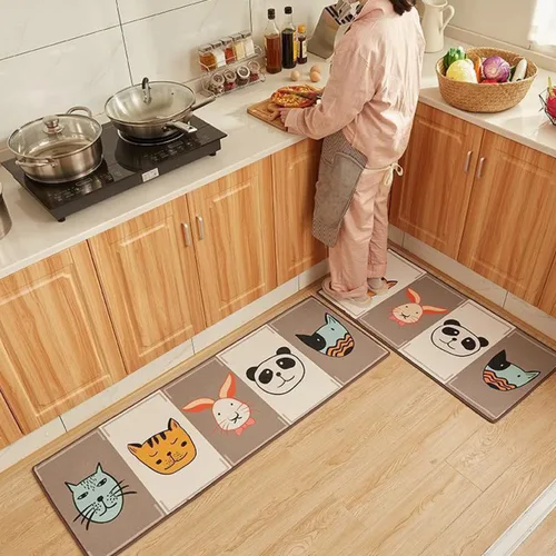 Vista 15 de Tapete de cocina acolchado, cómodo, antifatiga, antideslizante, para cocina, impermeable, para cocina, fregadero, oficina, 15.7 x 23.6 in + 15.7 x