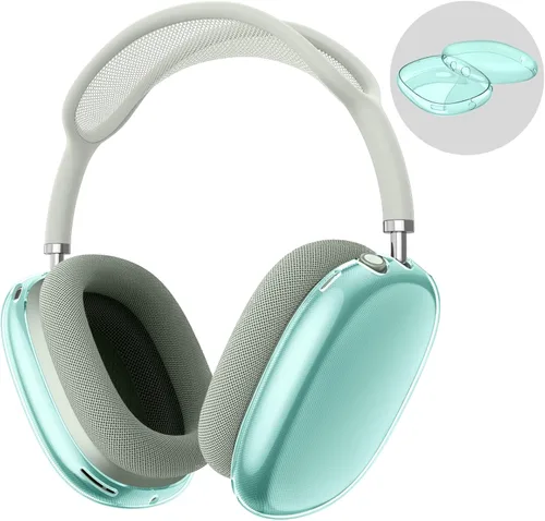 Vista 12 de FINTIE Funda para AirPods Max, Funda protectora de TPU suave transparente antiarañazos, Protector de accesorios de silicona transparente