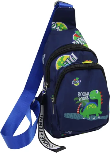 Vista 2 de ANKOMINA Bolso bandolera pequeño para niños, lindo bolso cruzado de dibujos animados, bolsa de hombro de unicornio dinosaurio para exteriores