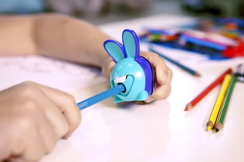 Vista 4 de Maped Croc Croc Bunny Innovation - Sacapuntas de un agujero, color azul