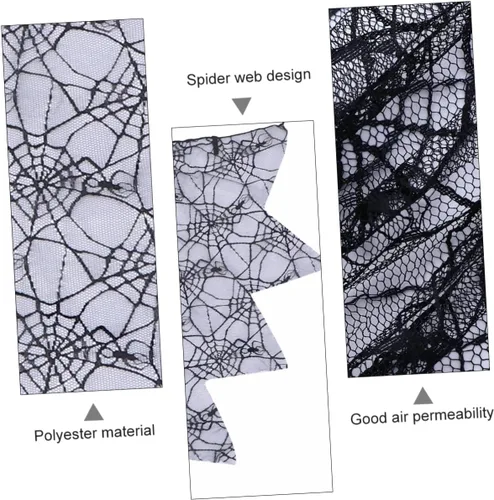 Vista 2 de Holibanna 2pcs Children's Spider Web Cape Fun Cape Sheer Spiderweb Cape Funny Cosplay Dress Gothic Spiderweb Cape