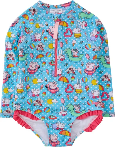 Vista 10 de RuffleButts® - Traje de baño de una pieza con protección anti-brotes para bebés y niñas, protección solar UPF 50+ 80% Nylon 20% Spandex, Hipster