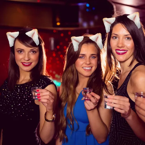 Vista 6 de Diadema de pelo sintético con orejas de gato, diadema peluda de zorro lobo de cola larga, disfraz de Halloween para cosplay, regalo para mujeres