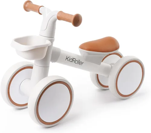 Vista 9 de Bicicletas de equilibrio para niños y niñas de 1 año, 12-24 meses con asiento ajustable y una canasta delantera, regalos de primer cumpleaños