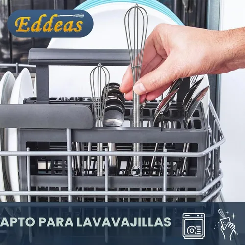 Vista 7 de Eddeas Batidor Pequeño de Acero Inoxidable, juego de 3 batidor de alambre mini, 12,7 cm, 15,24 cm y 17,78 cm, batidores pequeños perfectos