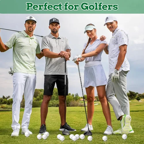 Vista 7 de 150 pelotas de golf de práctica – Pelotas de entrenamiento de plástico blanco de 1.654 in para práctica de swing en interiores y exteriores, campo