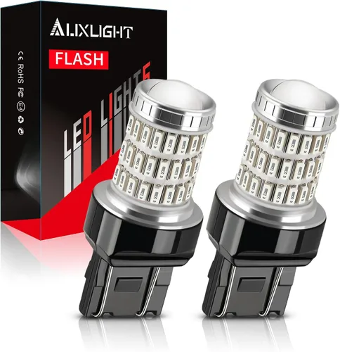 Vista 10 de AUXLIGHT Bombillas LED estroboscópicas y traseras de freno 1156 7506, color rojo, 320 % más brillante, 1141 1003 BA15S 1156A, bombillas LED