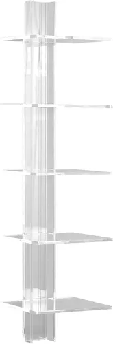 Vista 8 de Proman Products - Estantería montada en la columna vertebral, estantes montados en la pared, torre de libro de columna vertebral (negro)