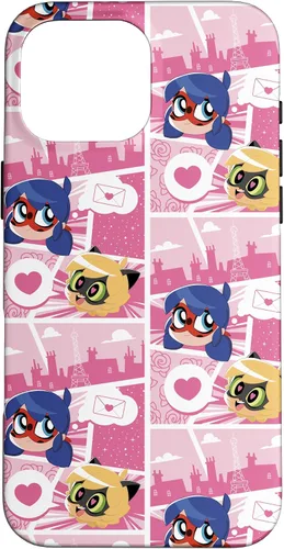 Vista 19 de Miraculous Ladybug Chibi Collection Mensaje para Cat Noir Funda para iPhone 17
