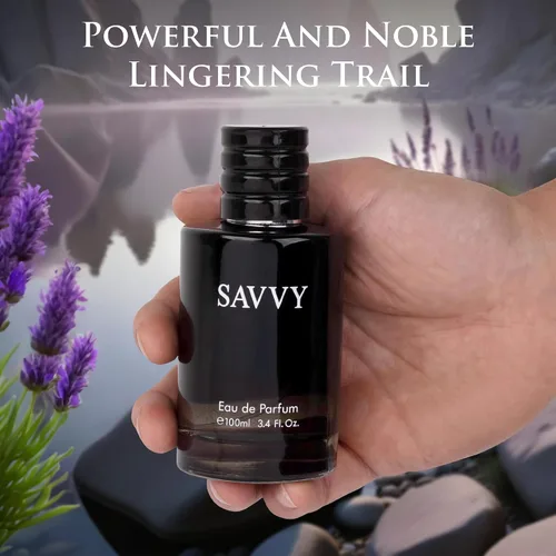 Vista 6 de Savvy for Men Eau De Parfum – Composición sofisticada de fragancia masculina de bergamota, pimienta, lavanda, anís estrellado y nuez moscada – Base