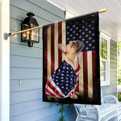 Vista 45 de Bandera Americana - Divertido Perro Pastor Alemán Bandera Americana TQN2748F, 3x5 pies. Bandera - Banderas de EE. UU. Poliéster Premium - Bandera