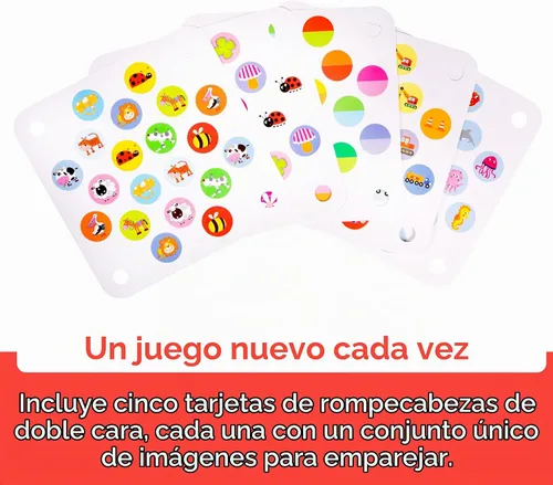 Vista 5 de Fat Brain Toys Ladybug's Garden - Juego de memoria para niños pequeños, juegos de memoria de madera a juego para niños, juguetes preescolares