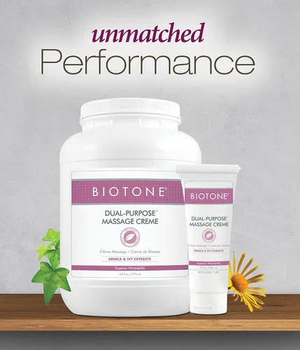 Vista 3 de Crema para masajes Biotone con doble propósito