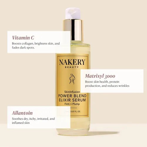 Vista 4 de Nakery SkinInfusion - Suero de aceite facial (5.07 onzas líquidas), suero de colágeno antienvejecimiento con ácido hialurónico, matrixyl 3000