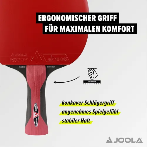 Vista 4 de JOOLA ROSSKOPF Table Tennis Bat, ITTF Approved Table Tennis Bat for Professional or Club Players, Compwood Technology