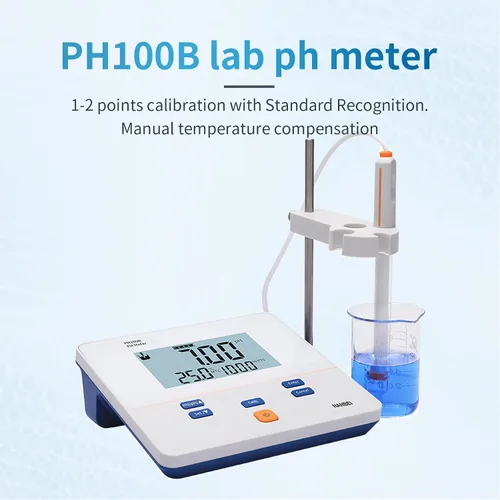 Vista 4 de Instrumentos, kit de medidor de pH de sobremesa de laboratorio, calibración automática de 1-2 puntos, precisión de pH 0.01, medidor de pH superior