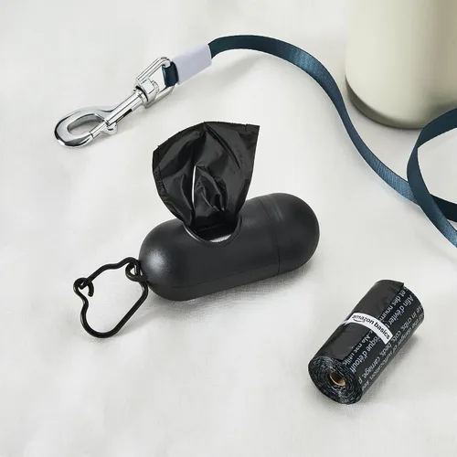 Vista 5 de Amazon Basics Bolsas para excrementos de perro, 120 unidades, mejoradas para garantizar a prueba de fugas, sin perfume, color negro
