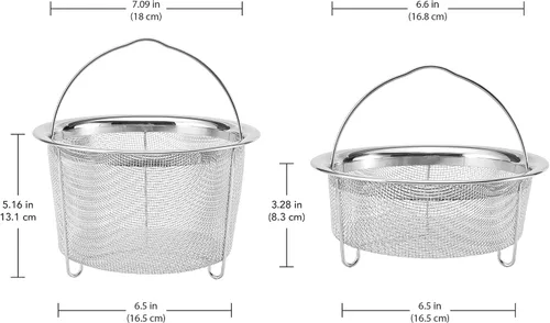 Vista 2 de Instant Pot - Cestas de vapor de malla (2 unidades, acero inoxidable)