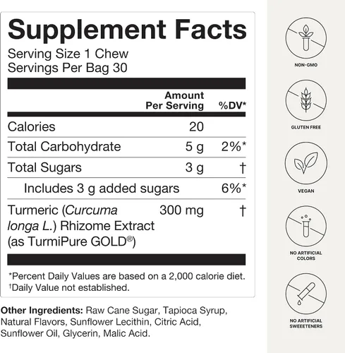 Vista 5 de HumanN Masticables D3 + K2 y cúrcuma