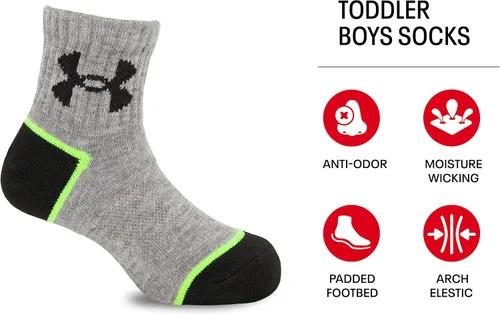 Vista 2 de Under Armour Paquete múltiple de calcetines impresos para niños