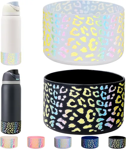Vista 45 de WK IEASON 2 fundas de silicona para botella de agua Owala, base protectora para botella de agua Owala FreeSip Twist y Flip Flask accesorios
