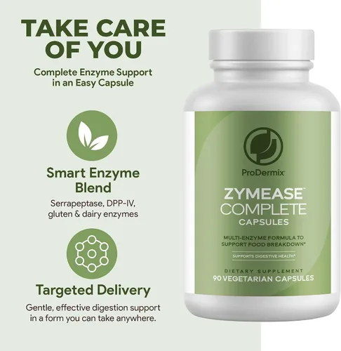 Vista 4 de ZymEase - Cápsulas completas de fórmula de múltiples enzimas para la comodidad de la salud digestiva, probióticos para la digestión y descomposición