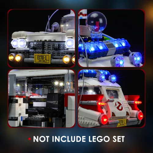 Vista 3 de BRIKSMAX Kit de iluminación LED para Cazafantasmas ECTO-1 - Compatible con el modelo de bloques de construcción Lego 10274 - No incluye el juego