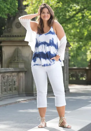 Vista 6 de Ellos Capris ajustados elásticos de talla grande para mujer