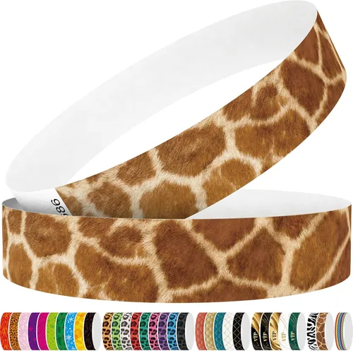 Vista 34 de Tyvek - Pulseras para eventos, diseño creativo de color, pulseras de papel de 3/4 pulgadas, paquete de 250 unidades para fiestas, agrupaciones, Negro