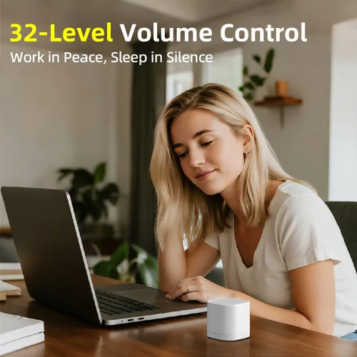 Vista 5 de SleeZOO Máquina de sonido portátil para dormir, mini máquina de ruido blanco para bebés, niños y adultos, con 30 sonidos relajantes, 4