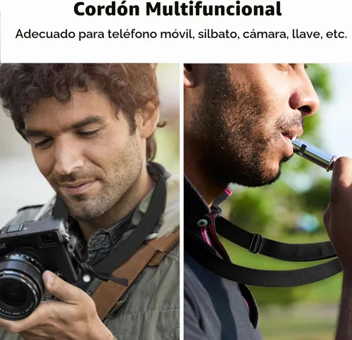 Vista 7 de CACOE Cordón para teléfono, 2 unidades, 1 correa ajustable para el cuello, 1 correa de muñeca, 2 almohadillas, cordón universal multifuncional