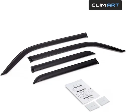Vista 6 de CLIM ART Protectores de lluvia increíblemente duraderos para Toyota 4Runner 2010-2024, deflectores de ventana con cinta original, deflector de Para