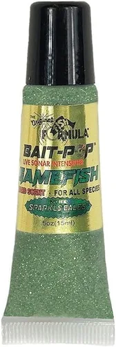 Vista 5 de Bait Pop Black & Blue - Intensificador de sonar vivo perfumado con escamas de destellos de 0.5 onzas