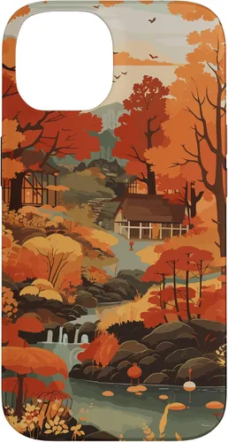 Vista 4 de Tema de otoño y coloridas hojas y árboles de otoño, colores de otoño para iPhone 16