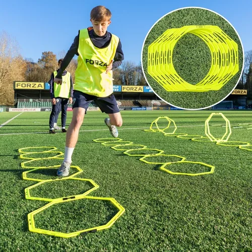 Vista 6 de FORZA Anillos octa de entrenamiento de agilidad [Pack de 6] Equipo de entrenamiento de fútbol Juego de anillos de agilidad multideporte Equipo