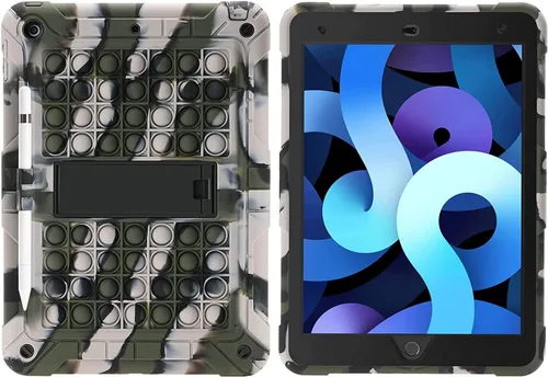 Vista 2 de XZC Funda para iPad de 9ª/8ª/7ª generación (funda para iPad 10.2 2021/2020/2019) a prueba de golpes con protección contra caídas para iPad