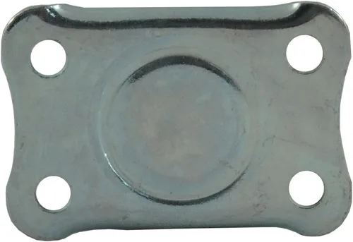 Vista 6 de Rueda de rodaja de goma resistente con placa superior rígida no giratoria - 2 pulgadas - capacidad de carga de 125 libras