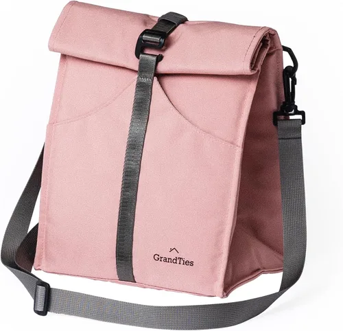 Vista 10 de GRANDTIES Lonchera térmica para mujeres, hombres y adultos, contenedores enrollables a prueba de fugas, bolsas reutilizables para aperitivos