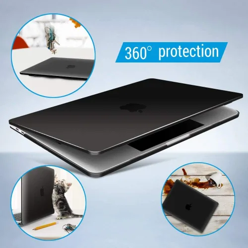 Vista 9 de IBENZER Compatible con Funda para MacBook Pro de 15 Pulgadas 2019 2018 2017 2016 A1990 A1707, Funda Rígida de Plástico con Cubierta de Teclado