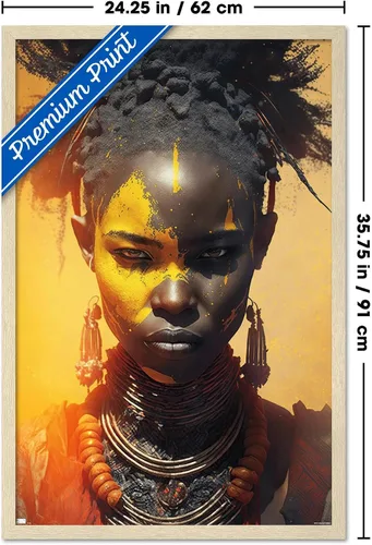 Vista 3 de Trends International Wumples - Beautifully Fierce Wall Poster, 34L x 22.4W, Blonde Framed Version