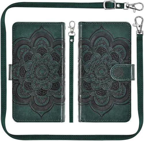Vista 3 de Asuwish Funda de teléfono para Samsung Galaxy S26 5G con cremallera, magnética, desmontable, con protector de pantalla de vidrio templado, correa