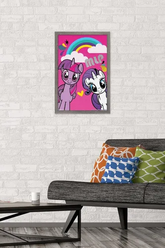 Vista 2 de Trends International Hasbro My Little Pony - Smile Wall Poster, 22.4L x 14.7W, Barnwood Framed Version