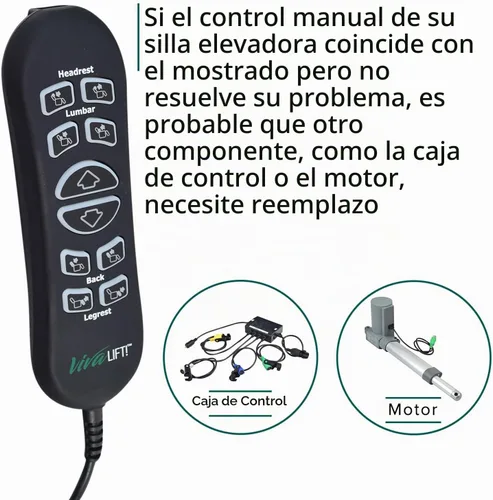 Vista 5 de OEM 10-botón 5-Pin control de mano para Pride VivaLift Lift silla