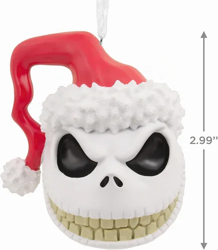 Vista 4 de Hallmark Disney Tim Burton's The Nightmare Before Christmas Jack Skellington Head - Adorno de Navidad, resina