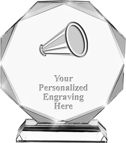 Vista 21 de Premio de cristal personalizado de 6.75 pulgadas con grabado - Premios de trofeos personalizados