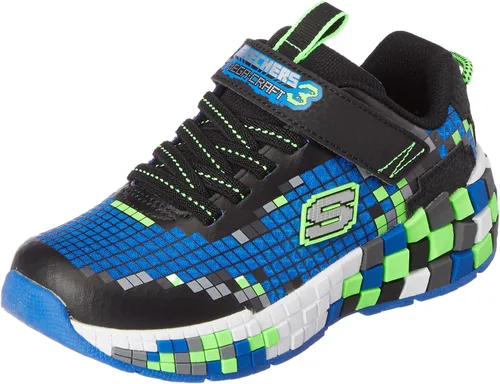 Vista 6 de Skechers Mega-Craft 3.0 unisex para niños Negro/Azul/verde lima