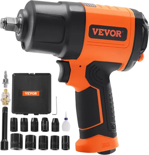 Vista 11 de VEVOR Llave de Impacto Neumática, Pistola de Impacto Neumática de Transmisión de 3/8 Pulgadas, Hasta 690 ft-lbs de Torque de Aflojamiento